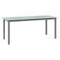 vidaXL Tavolo da Giardino Grigio Chiaro 190x90x74cm Alluminio e Vetro vidaXL Tavolo da Giardino Grigio Chiaro 190x90x74cm Alluminio e Vetro