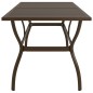 vidaXL Tavolo da Giardino Marrone 190x80x72 cm in Acciaio vidaXL Tavolo da Giardino Marrone 190x80x72 cm in Acciaio