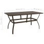 vidaXL Tavolo da Giardino Marrone 140x80x72 cm in Acciaio vidaXL Tavolo da Giardino Marrone 140x80x72 cm in Acciaio