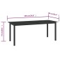 vidaXL Tavolo da Giardino Nero 190x90x74 cm in Alluminio e Vetro vidaXL Tavolo da Giardino Nero 190x90x74 cm in Alluminio e Vetro