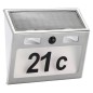 HI Numero Civico Illuminato a LED Solare Argento HI Numero Civico Illuminato a LED Solare Argento
