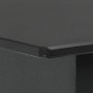 vidaXL Tavolo da Giardino Nero 80x80x74 cm in Acciaio e Vetro 