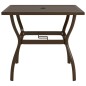 vidaXL Tavolo da Giardino Marrone 81,5x81,5x72 cm in Acciaio vidaXL Tavolo da Giardino Marrone 81,5x81,5x72 cm in Acciaio