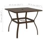 vidaXL Tavolo da Giardino Marrone 81,5x81,5x72 cm in Acciaio vidaXL Tavolo da Giardino Marrone 81,5x81,5x72 cm in Acciaio