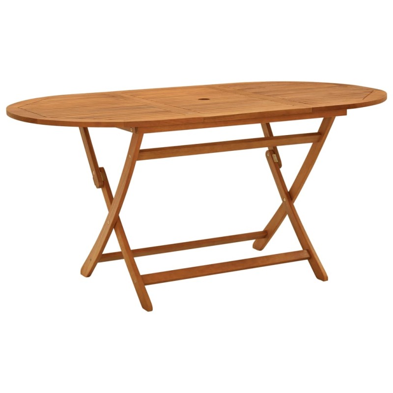 vidaXL Tavolo da Giardino Pieghevole 160x85x75cm Massello di Eucalipto vidaXL Tavolo da Giardino Pieghevole 160x85x75cm Massello di Eucalipto