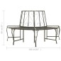 vidaXL Panchina Semicircolare per Albero 160 cm in Acciaio vidaXL Panchina Semicircolare per Albero 160 cm in Acciaio