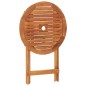vidaXL Tavolo da Giardino Pieghevole Ø60x75cm Massello di Eucalipto