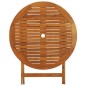 vidaXL Tavolo da Giardino Pieghevole Ø90x75cm Massello di Eucalipto vidaXL Tavolo da Giardino Pieghevole Ø90x75cm Massello di Eucalipto