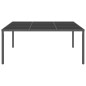 vidaXL Tavolo da Pranzo Esterni Antracite 170x170x72cm Acciaio e Vetro vidaXL Tavolo da Pranzo Esterni Antracite 170x170x72cm Acciaio e Vetro