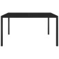 vidaXL Tavolo da Giardino 130x130x72 cm Nero in Acciaio e Vetro vidaXL Tavolo da Giardino 130x130x72 cm Nero in Acciaio e Vetro