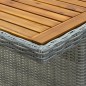vidaXL Tavolo da Giardino Grigio Chiaro in Polyrattan e Legno Acacia vidaXL Tavolo da Giardino Grigio Chiaro in Polyrattan e Legno Acacia