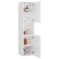 Armadio da Bagno Bianco Lucido 30x30x130 cm in Truciolato