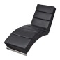 vidaXL Sedia a Sdraio Nera in Similpelle vidaXL Sedia a Sdraio Nera in Similpelle