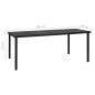 vidaXL Tavolo da Giardino 190x90x74 cm Nero in Acciaio