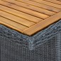vidaXL Tavolo da Giardino Grigio Scuro in Polyrattan e Massello Acacia vidaXL Tavolo da Giardino Grigio Scuro in Polyrattan e Massello Acacia