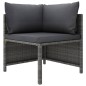 vidaXL Divano ad Angolo Modulare con Cuscini in Polyrattan Grigio vidaXL Divano ad Angolo Modulare con Cuscini in Polyrattan Grigio