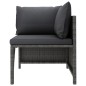 vidaXL Divano ad Angolo Modulare con Cuscini in Polyrattan Grigio vidaXL Divano ad Angolo Modulare con Cuscini in Polyrattan Grigio