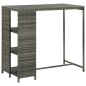 vidaXL Tavolo da Bar con Ripiani Grigio 120x60x110 cm in Polyrattan vidaXL Tavolo da Bar con Ripiani Grigio 120x60x110 cm in Polyrattan
