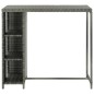 vidaXL Tavolo da Bar con Ripiani Grigio 120x60x110 cm in Polyrattan vidaXL Tavolo da Bar con Ripiani Grigio 120x60x110 cm in Polyrattan