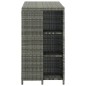 vidaXL Tavolo da Bar con Ripiani Grigio 120x60x110 cm in Polyrattan vidaXL Tavolo da Bar con Ripiani Grigio 120x60x110 cm in Polyrattan