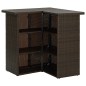 vidaXL Tavolo da Bar ad Angolo Marrone 100x50x105 cm in Polyrattan vidaXL Tavolo da Bar ad Angolo Marrone 100x50x105 cm in Polyrattan