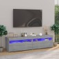 Mobile Porta TV con Luci LED 2pz Grigio Sonoma 75x35x40 cm Mobile Porta TV con Luci LED 2pz Grigio Sonoma 75x35x40 cm