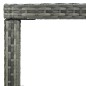 vidaXL Tavolo da Bar per Esterni Grigio 130x60x110cm Polyrattan Vetro