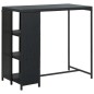 vidaXL Tavolo da Bar con Ripiani Nero 120x60x110 cm in Polyrattan vidaXL Tavolo da Bar con Ripiani Nero 120x60x110 cm in Polyrattan