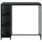 vidaXL Tavolo da Bar con Ripiani Nero 120x60x110 cm in Polyrattan vidaXL Tavolo da Bar con Ripiani Nero 120x60x110 cm in Polyrattan