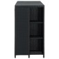 vidaXL Tavolo da Bar con Ripiani Nero 120x60x110 cm in Polyrattan vidaXL Tavolo da Bar con Ripiani Nero 120x60x110 cm in Polyrattan