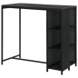 vidaXL Tavolo da Bar con Ripiani Nero 120x60x110 cm in Polyrattan vidaXL Tavolo da Bar con Ripiani Nero 120x60x110 cm in Polyrattan