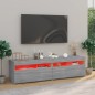Mobile Porta TV con Luci LED 2pz Grigio Sonoma 75x35x40 cm Mobile Porta TV con Luci LED 2pz Grigio Sonoma 75x35x40 cm