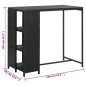 vidaXL Tavolo da Bar con Ripiani Nero 120x60x110 cm in Polyrattan vidaXL Tavolo da Bar con Ripiani Nero 120x60x110 cm in Polyrattan