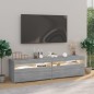 Mobile Porta TV con Luci LED 2pz Grigio Sonoma 75x35x40 cm Mobile Porta TV con Luci LED 2pz Grigio Sonoma 75x35x40 cm