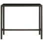 vidaXL Tavolo da Bar per Esterni Marrone 130x60x110cm Polyrattan Vetro vidaXL Tavolo da Bar per Esterni Marrone 130x60x110cm Polyrattan Vetro