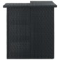 vidaXL Tavolo da Bar ad Angolo Nero 100x50x105 cm in Polyrattan vidaXL Tavolo da Bar ad Angolo Nero 100x50x105 cm in Polyrattan
