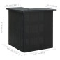 vidaXL Tavolo da Bar ad Angolo Nero 100x50x105 cm in Polyrattan vidaXL Tavolo da Bar ad Angolo Nero 100x50x105 cm in Polyrattan
