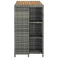 vidaXL Tavolo da Bar con Ripiani Grigio 120x60x110 cm in Polyrattan