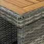 vidaXL Tavolo da Bar con Ripiani Grigio 120x60x110 cm in Polyrattan