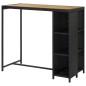 vidaXL Tavolo da Bar con Ripiani Nero 120x60x110 cm in Polyrattan vidaXL Tavolo da Bar con Ripiani Nero 120x60x110 cm in Polyrattan