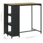 vidaXL Tavolo da Bar con Ripiani Nero 120x60x110 cm in Polyrattan vidaXL Tavolo da Bar con Ripiani Nero 120x60x110 cm in Polyrattan