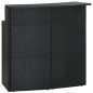 vidaXL Tavolo da Bar per Esterni Nero 120x55x110 cm in Polyrattan vidaXL Tavolo da Bar per Esterni Nero 120x55x110 cm in Polyrattan