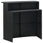 vidaXL Tavolo da Bar per Esterni Nero 120x55x110 cm in Polyrattan vidaXL Tavolo da Bar per Esterni Nero 120x55x110 cm in Polyrattan