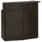 vidaXL Tavolo da Bar per Esterni Marrone 120x55x110 cm in Polyrattan vidaXL Tavolo da Bar per Esterni Marrone 120x55x110 cm in Polyrattan