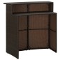 vidaXL Tavolo da Bar per Esterni Marrone 120x55x110 cm in Polyrattan vidaXL Tavolo da Bar per Esterni Marrone 120x55x110 cm in Polyrattan
