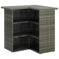 vidaXL Tavolo da Bar Angolare Grigio 100x50x105 cm in Polyrattan vidaXL Tavolo da Bar Angolare Grigio 100x50x105 cm in Polyrattan