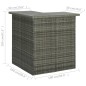vidaXL Tavolo da Bar Angolare Grigio 100x50x105 cm in Polyrattan vidaXL Tavolo da Bar Angolare Grigio 100x50x105 cm in Polyrattan