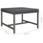vidaXL Poggiapiedi Modulare con Cuscino in Polyrattan Grigio vidaXL Poggiapiedi Modulare con Cuscino in Polyrattan Grigio