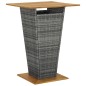 vidaXL Tavolino da Tè Grigio 80x80x110 cm Polyrattan e Massello Acacia vidaXL Tavolino da Tè Grigio 80x80x110 cm Polyrattan e Massello Acacia