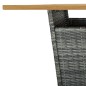 vidaXL Tavolino da Tè Grigio 80x80x110 cm Polyrattan e Massello Acacia vidaXL Tavolino da Tè Grigio 80x80x110 cm Polyrattan e Massello Acacia